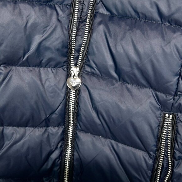 ARMANI JUNIOR Duck Down Puffer Jacket Parka Navy Preppy Luxury Winter Coat 8 A - Picture 3 of 9